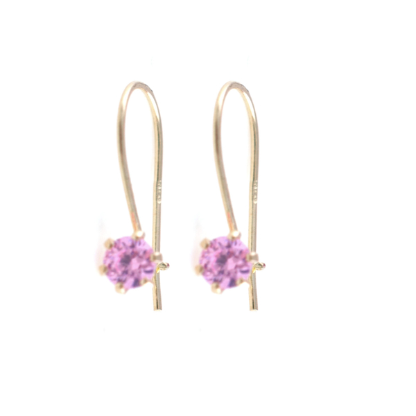 Εικόνα της SOLO PINK STONES HOOP