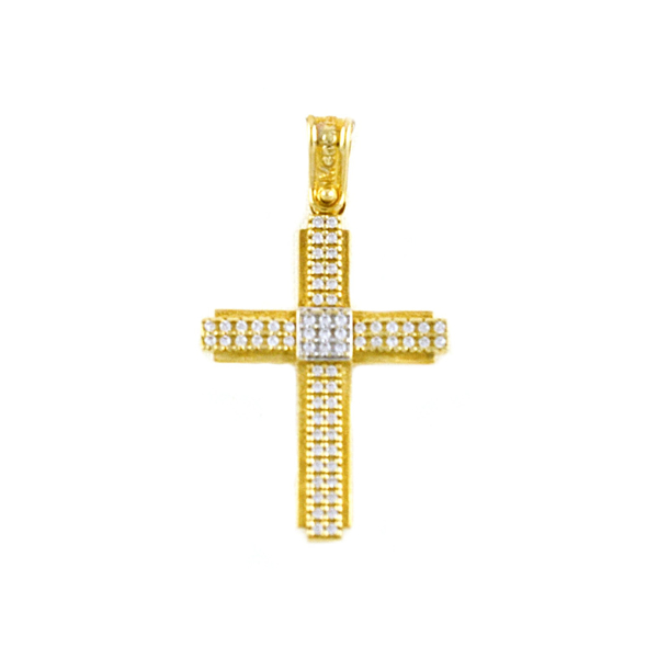 Εικόνα της GOLD ZIRCONIA CROSS