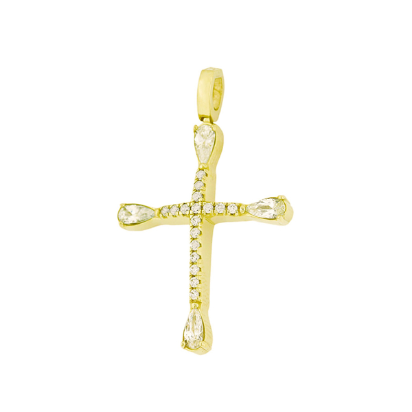 Εικόνα της GOLD CROSS IN ZIRCON